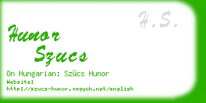 hunor szucs business card