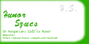 hunor szucs business card